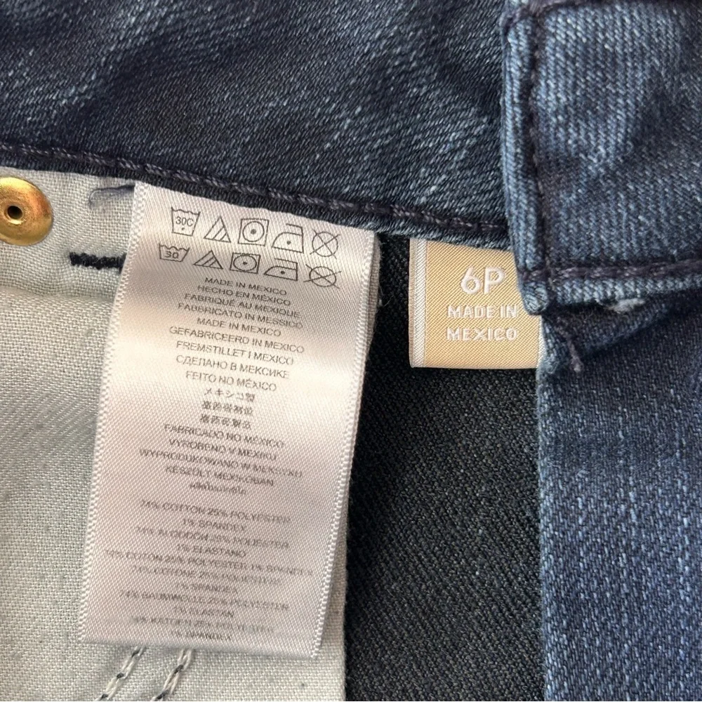 Michael Kors Women's Jeans Size 6P Blue Denim Skinny Stretch Ankle Zip Logo